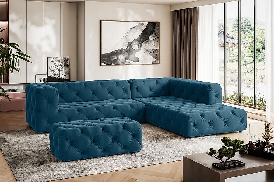 Home affaire Ecksofa "FOLLINA" L-Form, mit klassischer Chesterfield-Knopfhe günstig online kaufen