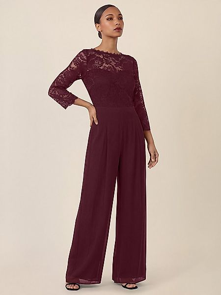 Apart Jumpsuit aus Spitze und Chiffon mit weitem Bein günstig online kaufen