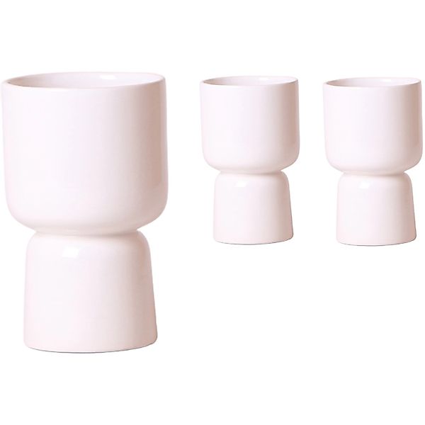 Übertopf aus Keramik Trophy Weiß Höhe ca. 15 cm Topf-Ø ca. 9 cm Innen günstig online kaufen