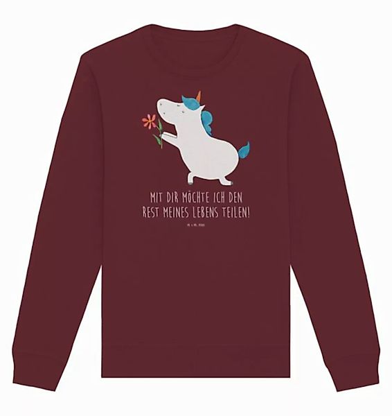 Mr. & Mrs. Panda Longpullover Größe XXL Einhorn Blume - Burgundy - Geschenk günstig online kaufen