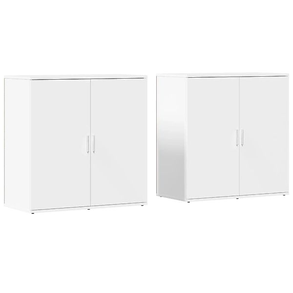 vidaXL Sideboards 2 Stk Weiß 79x38x80 cm Holzwerkstoff 3276602 günstig online kaufen