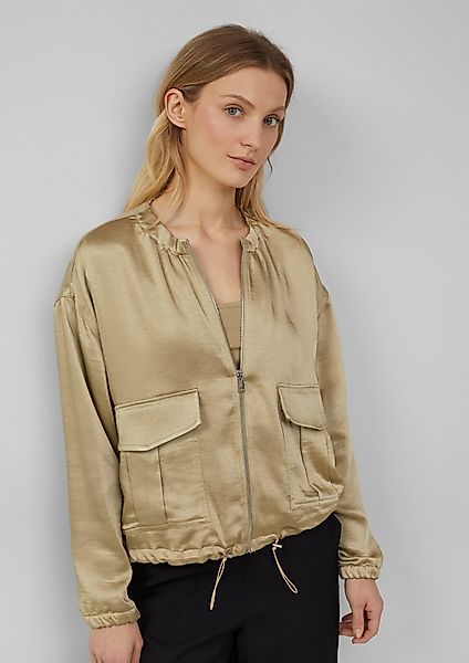 s.Oliver Funktionsjacke Satin-Blouson mit aufgesetzten Taschen günstig online kaufen
