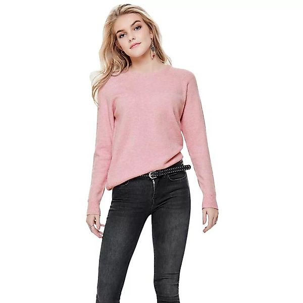 Only Lesly Kings Knit Pullover XL Light Pink / Melange günstig online kaufen
