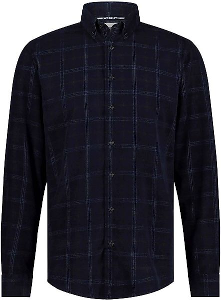 State Of Art Hemd Fine Corduroy Karos Navy - Größe M günstig online kaufen