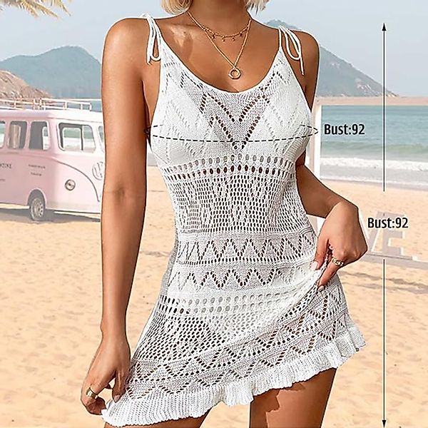 RWEUOQ Blusenkleid Strandkleid, Kurze Strickband Tief günstig online kaufen