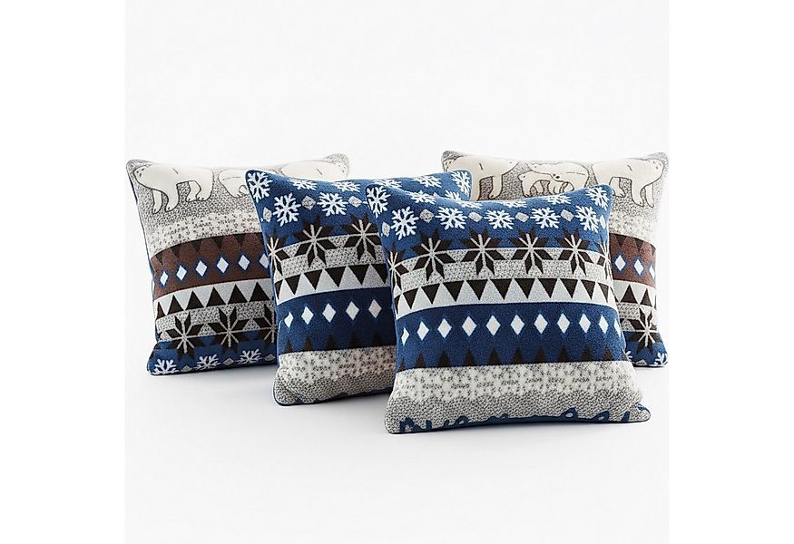 NYVI Dekokissen Dekokissen Kissenbezug CozyBear 40x40 cm für Weihnachten, S günstig online kaufen