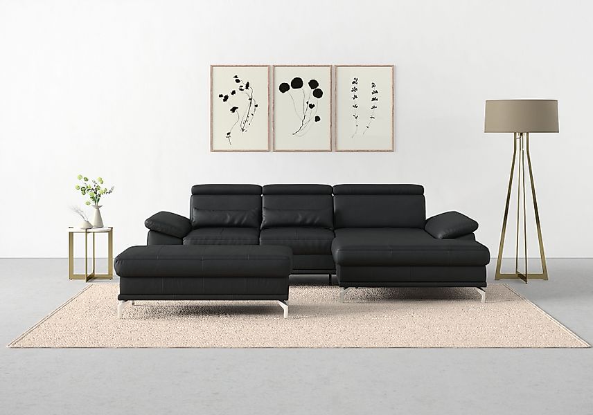 sit&more Ecksofa "Cabrio L-Form, B: 295 cm, mit Sitztiefen-, Arm- & Kopftei günstig online kaufen