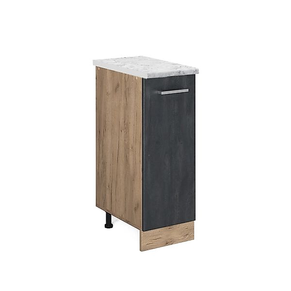 Vicco Apothekerschrank R-Line Medizinschrank für die Küche Schwarz Beton 30 günstig online kaufen