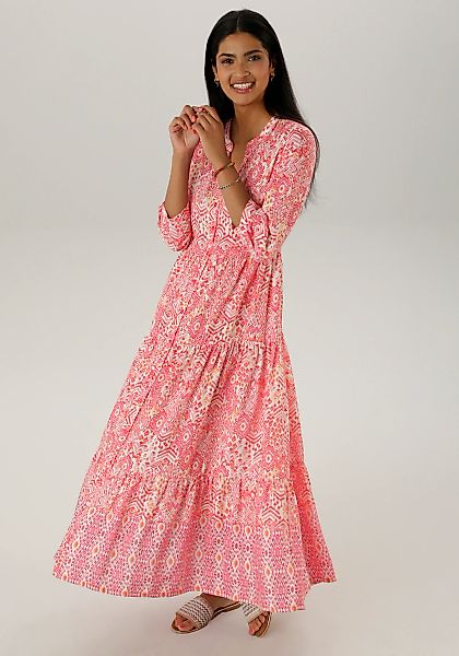 Aniston SELECTED Blusenkleid, mit frisch sommerlicher Ethno-Musterung günstig online kaufen
