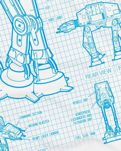 style3 T-Shirt AT-AT blaupause walker star günstig online kaufen