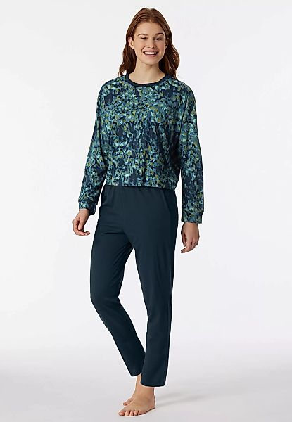Schiesser Schlafanzug ""Modern Nightwear"", (Set, 2 tlg.), Hose mit florale günstig online kaufen