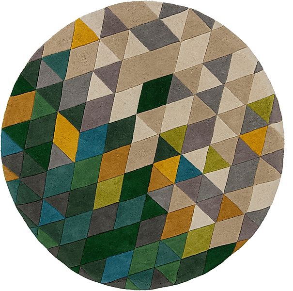 FLAIR RUGS Wollteppich Prism, rund, modern günstig online kaufen