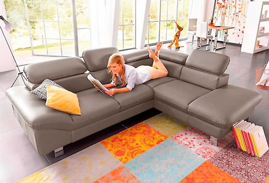 COTTA Ecksofa "Driver L-Form" mit Kopfteilverstellung, wahlweise mit Bettfu günstig online kaufen