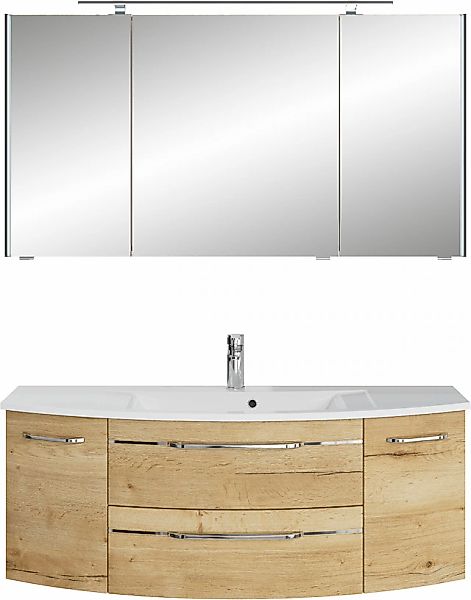 Saphir Badmöbel-Set »Serie 7045 2-teilig Mineralmarmor-Waschtisch mit LED-S günstig online kaufen