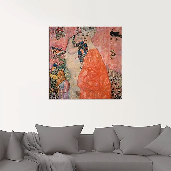 Artland Glasbild »Die Freundinnen. 1916/17«, Frau, (1 St.), in verschiedene günstig online kaufen
