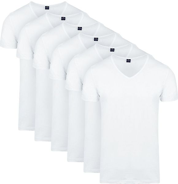 Suitable Vita T-Shirt V-Ausschnitt Weiß 6-Pack - Größe 3XL günstig online kaufen