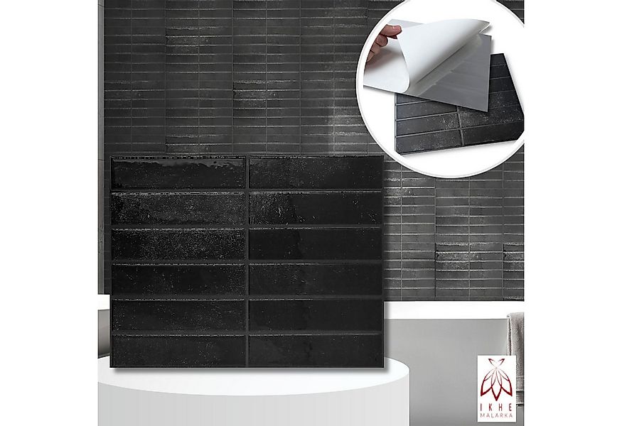 IKHEMalarka 3D Wandpaneel Selbstklebend Tapete Paneele Kunststoff Fliesen B günstig online kaufen