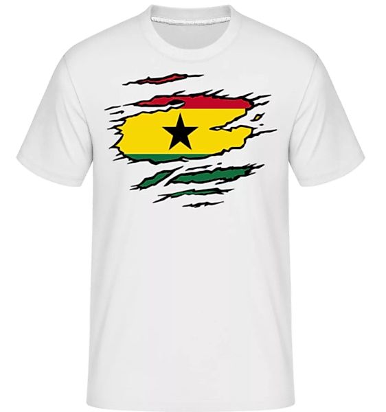 Ripped Flag Ghana · Shirtinator Männer T-Shirt günstig online kaufen