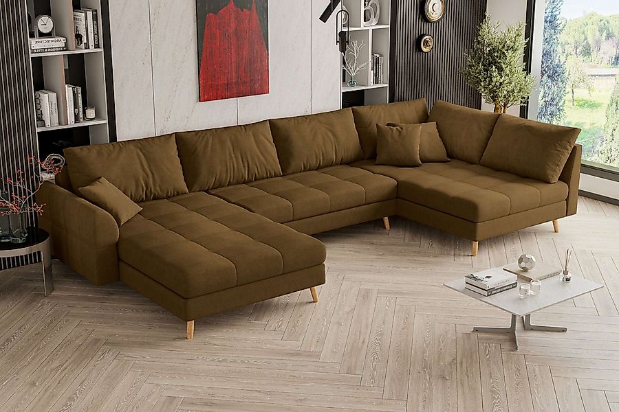 99rooms Wohnlandschaft Bello, Sofa, U-Form, links oder rechts bestellbar, R günstig online kaufen