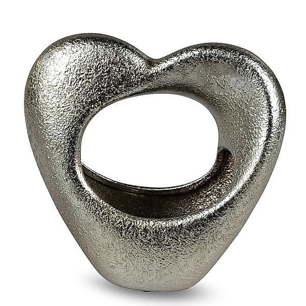 formano Dekovase Mattsilber, Farbe: Silber, Motiv: Herz günstig online kaufen