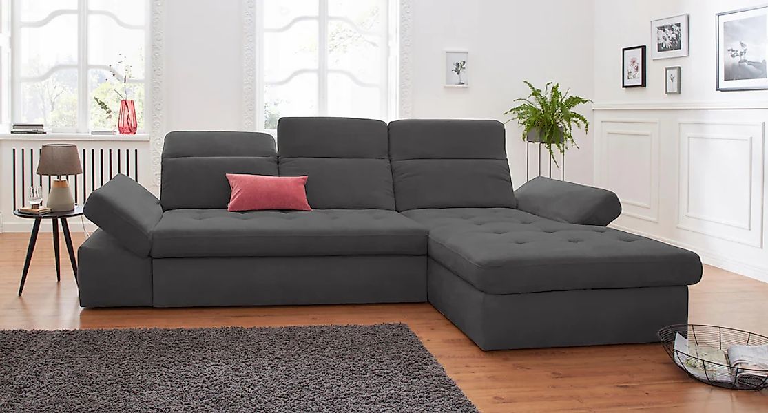 sit&more Ecksofa "Stardust L-Form", wahlweise mit Bettfunktion und Bettkast günstig online kaufen