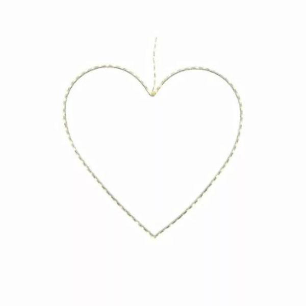 MARELIDA LED Herz Metallherz Hängedeko Außen beleuchtet D: 38cm weiß  Erwac günstig online kaufen