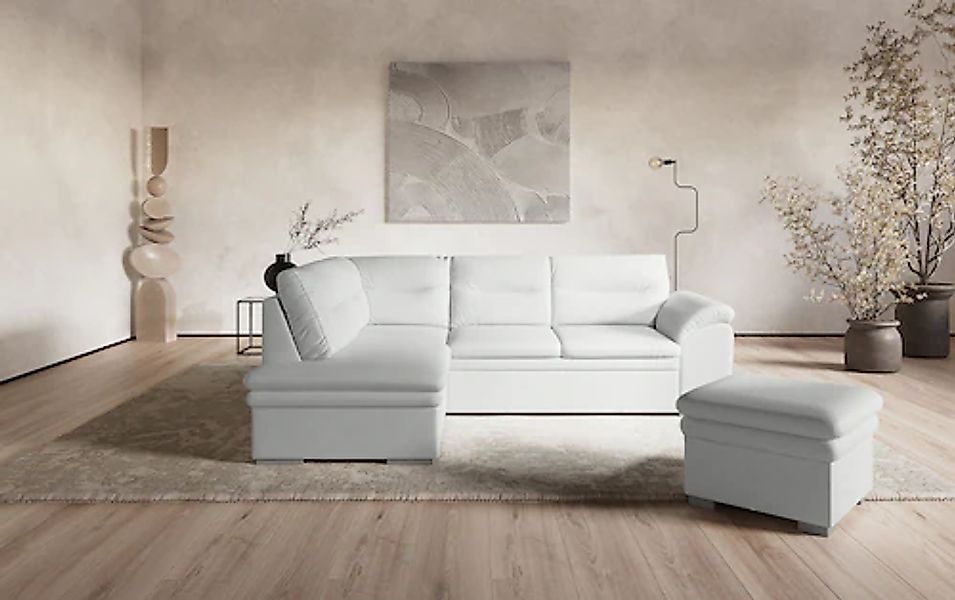 COTTA Ecksofa »Leandra L-Form« wahlweise mit Bettfunktion & Bettkasten günstig online kaufen