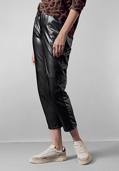 STREET ONE STUDIO Lederimitathose, im Loose Fit günstig online kaufen