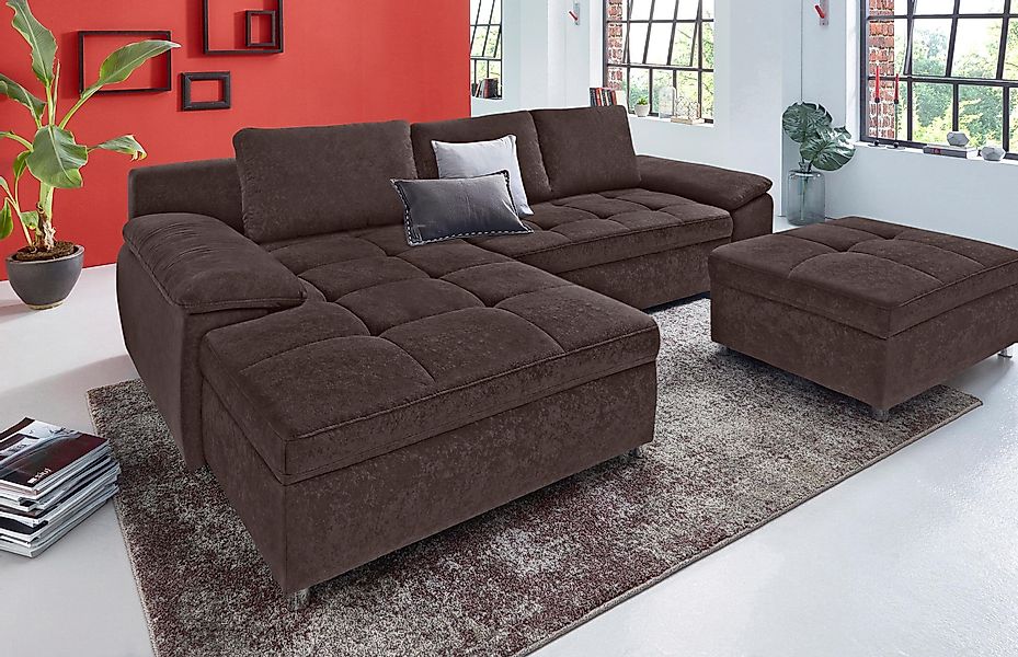 sit&more Ecksofa Labene, wahlweise mit Bettfunktion und Bettkasten, inkl. R günstig online kaufen