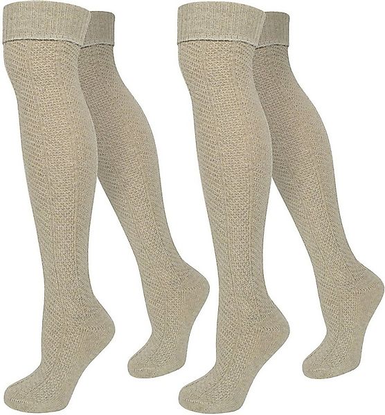 normani Overknees 2 Paar Overknees mit Wolle und Zopfmuster mit Zopfmuster günstig online kaufen