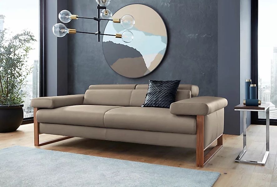 W.SCHILLIG 2-Sitzer "finn", German Design Award 2016, Fußgestell Nussbaum n günstig online kaufen