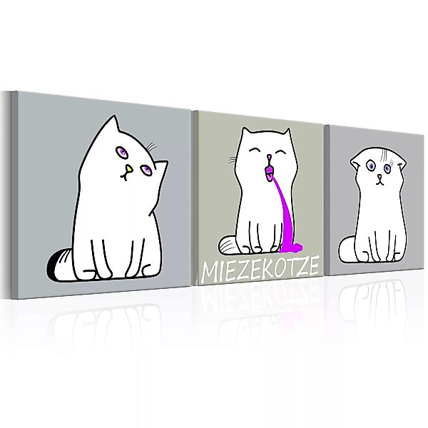 Wandbild - Miezekotze: Cat Trio günstig online kaufen