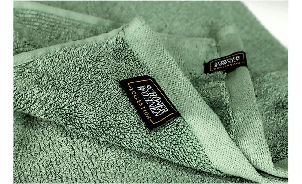SCHÖNER WOHNEN-Kollektion Badetuch "Sense" mit Velourborte, hautschmeicheln günstig online kaufen