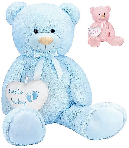 BRUBAKER Kuscheltier XXL Teddybär 100 cm groß mit Hello Baby Herz (1-St), g günstig online kaufen