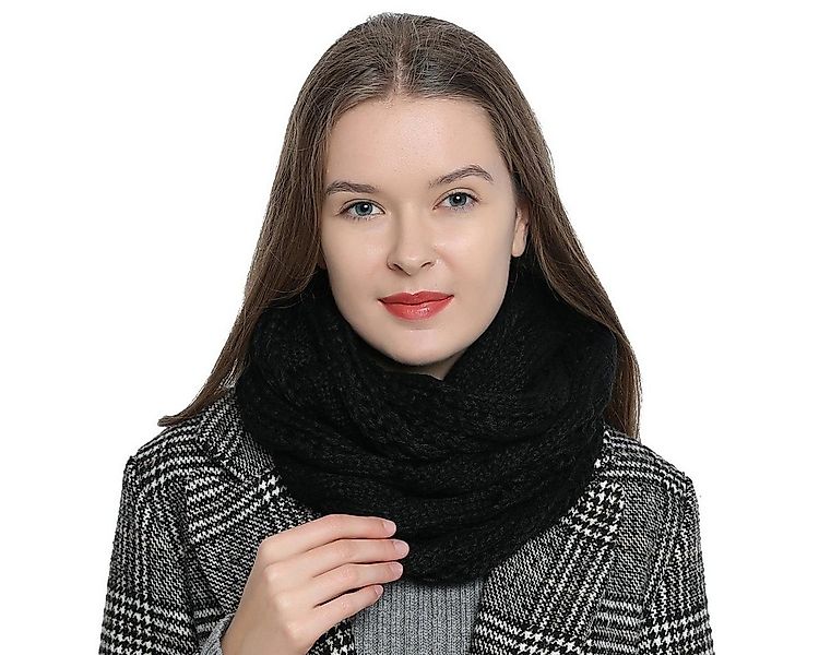 Schal Damen Winterschal Strickschal Schal, (1-St), Schlauchschal, warm und günstig online kaufen