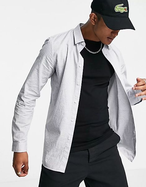 Lacoste – Langärmliges Hemd-Weiß günstig online kaufen