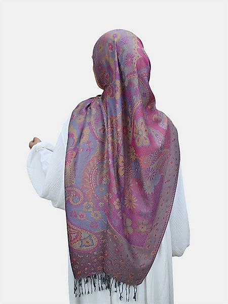 Aymasal Kopftuch Flower Pashmina Muster Hijab Kopftuch Schal Fransentuch Hi günstig online kaufen