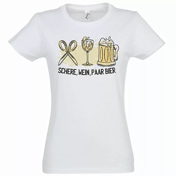 Youth Designz T-Shirt Schere, Wein, Paar Bier Damen Shirt mit trendigem Fro günstig online kaufen