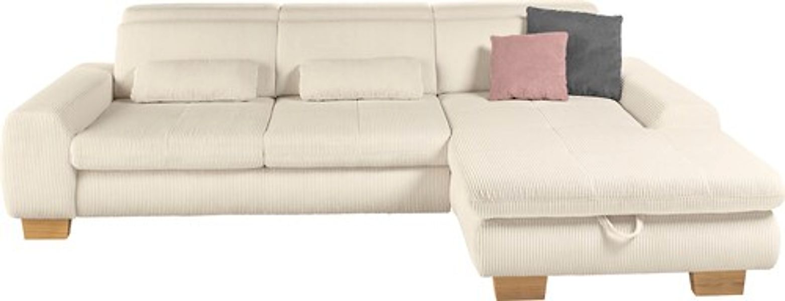 set one by Musterring Ecksofa whlw. mit Funktion, Kaltschaum, in Cord, natu günstig online kaufen