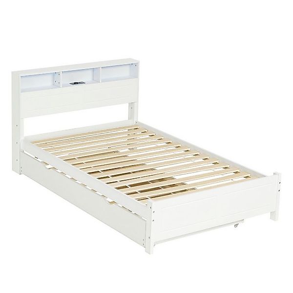 Gotagee Holzbett Doppelbett Flachbett 120x200cm Spleißbett Jugendbett Gäste günstig online kaufen