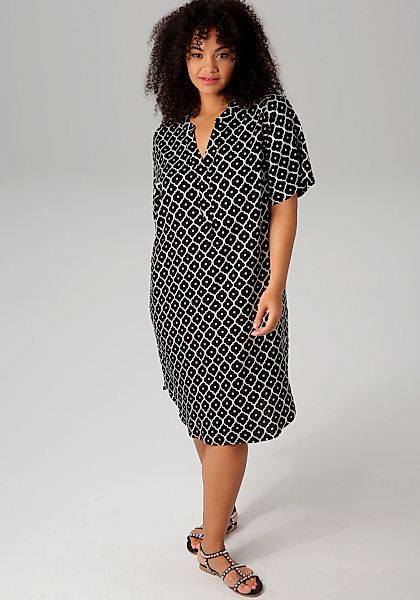 Aniston PLUS Blusenkleid, in trendigen Druck günstig online kaufen