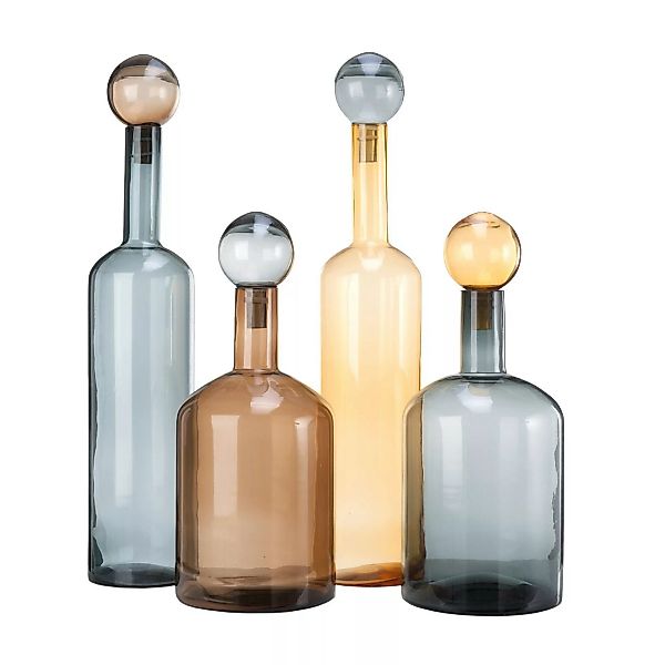 pols potten - Bubbles & Bottles Karaffe XXL 4er Set - mehrfarben günstig online kaufen