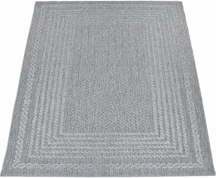 Paco Home Teppich "Liege 390" rechteckig 4 mm Höhe Flachgewebe, melierte Si günstig online kaufen