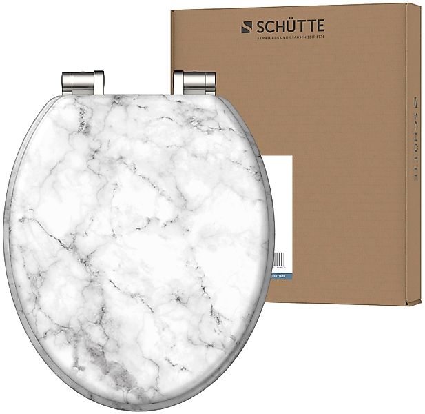 Schütte WC-Sitz Marmor, Absenkautomatik, Holzkern, Motivdruck, MDF günstig online kaufen