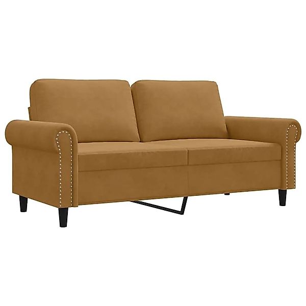 vidaXL 2-Sitzer-Sofa Braun 140 cm Samt 359536 günstig online kaufen