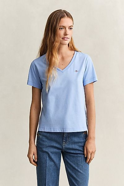 Gant T-Shirt REG SHIELD KA V-NECK T-SHIRT mit einer kleinen Logostickerei a günstig online kaufen