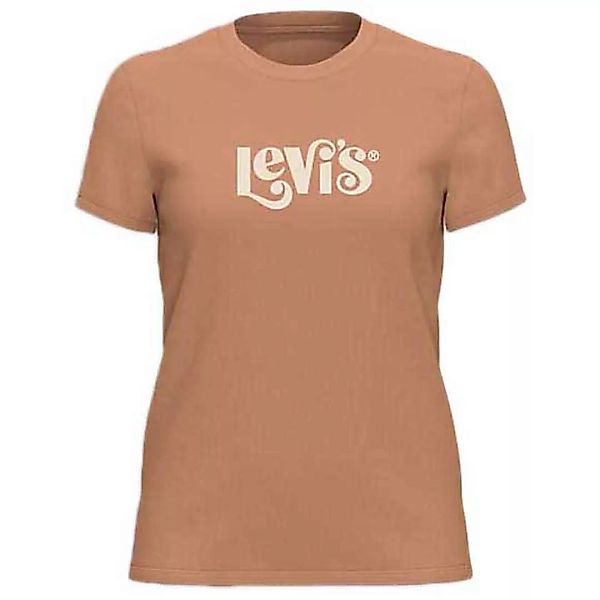 Levi´s ® The Perfect Kurzärmeliges T-shirt XS Retroscript Peach günstig online kaufen