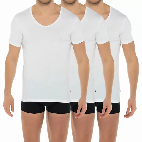 Levi's 3-er Set T-Shirt V-Ausschnitt Weiß günstig online kaufen