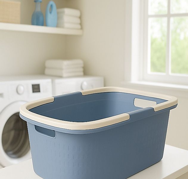 Ebaxx Wäschekorb 32 Liter Henkel Wäschewanne Bügel Wäsche Plastik Griffen K günstig online kaufen