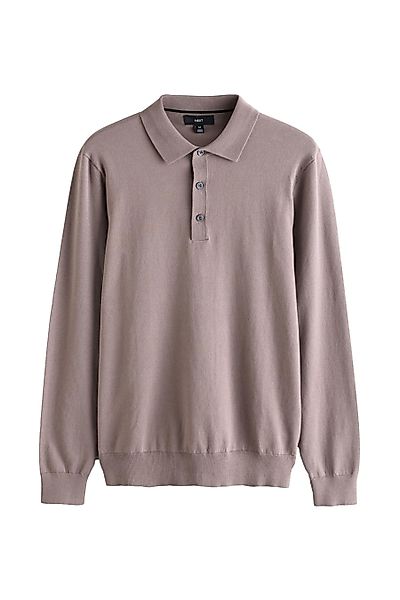 Next Langarm-Poloshirt Langärmeliges Slim Fit Poloshirt günstig online kaufen